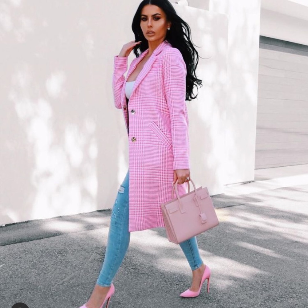 River island checkered coat